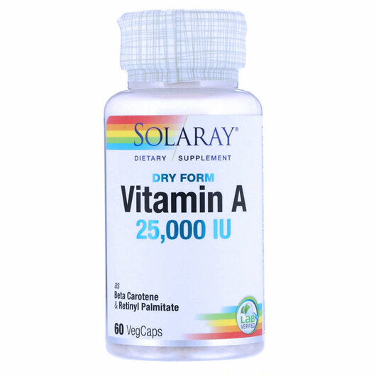 Основное фото товара Сухой Витамин А, Dry Form Vitamin A 25000 IU, 25000 МЕ капсул