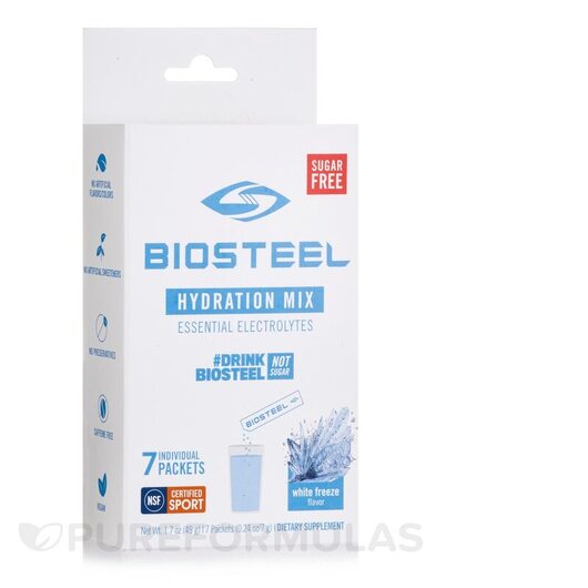 Основное фото товара Hydration Mix Powder White Freeze Flavor 1 Box of, Электролиты, 4