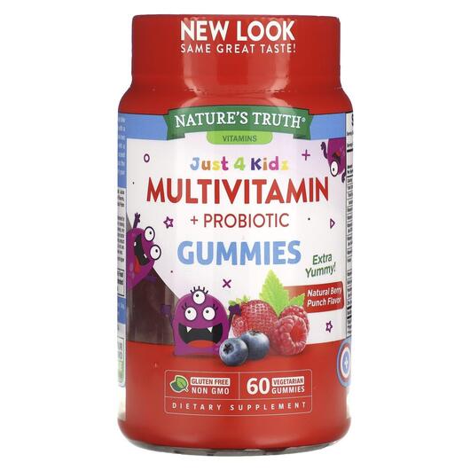 Основное фото товара Just 4 Kidz Multivitamin + Probiotic, Витамины для детей, 60 конф