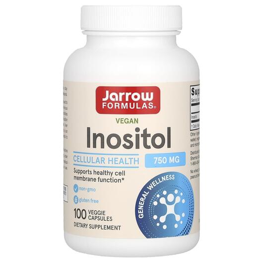 Основное фото товара Jarrow Formulas, Инозитол 750 мг, Inositol 750 mg, 100 капсул