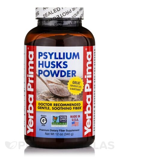 Основное фото товара Yerba Prima, Псиллиум, Psyllium Husks Powder, 340 г