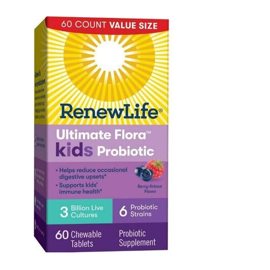 Основне фото товара Ultimate Flora Kids Probiotic 3 Billion CFU, Пробіотики, 60 табле