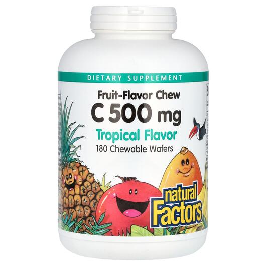 Основное фото товара Natural Factors, Витамин C, C 500 mg, 180 конфет