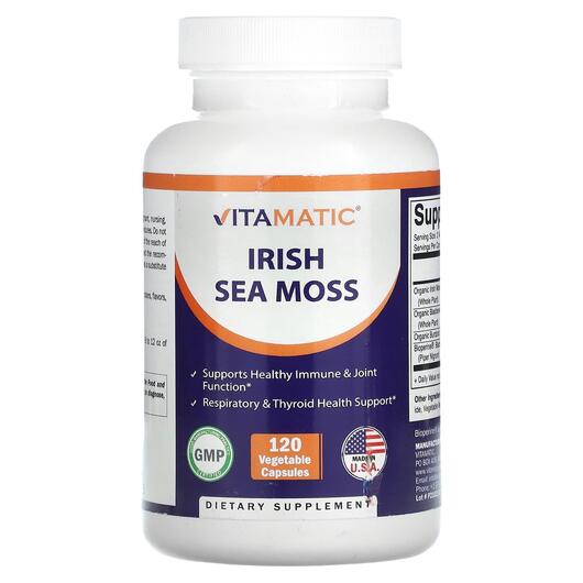 Основное фото товара Vitamatic, Ирландский морской мох, Irish Sea Moss, 120 капсул
