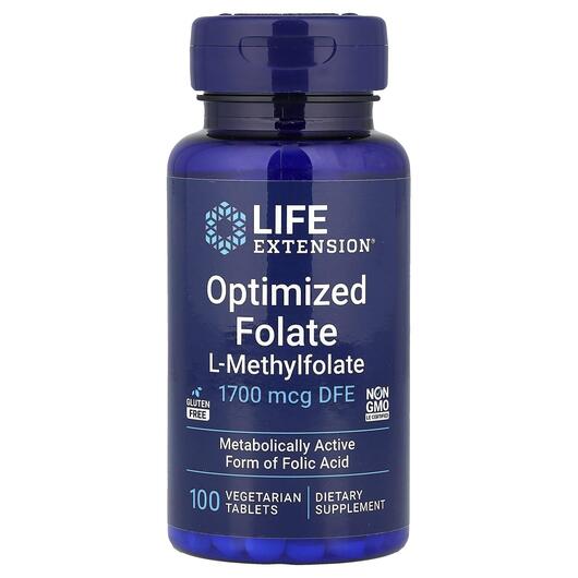 Основное фото товара Метилфолат, Optimized Folate 1000 mcg, 100 таблеток