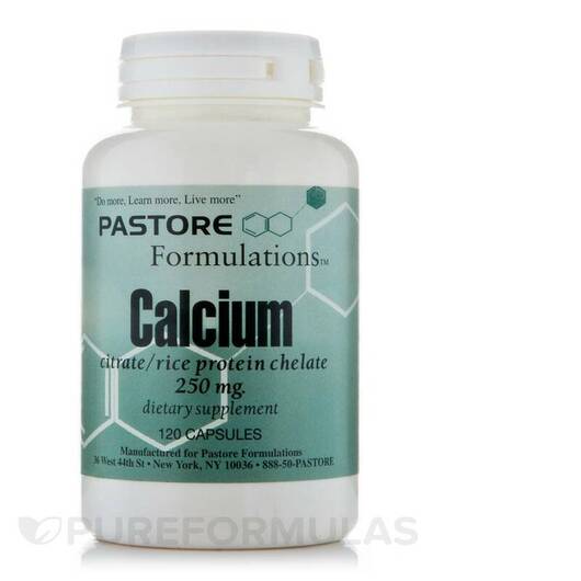 Основное фото товара Pastore Formulations, Кальций, Calcium 250 mg, 120 капсул