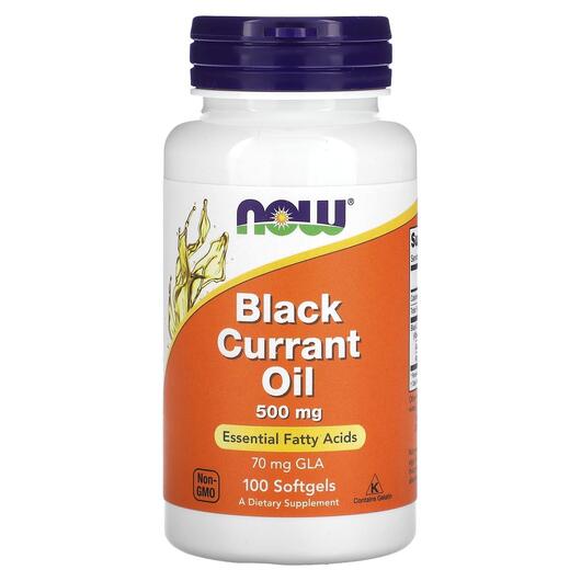 Основное фото товара NOW, Масло Черной смородины 500 мг, Black Currant Oil, 100 капсул