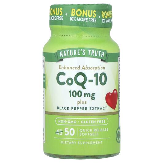 Основное фото товара Коэнзим CoQ10, CoQ-10 Enhanced Absorption 100 mg, 50 капсул
