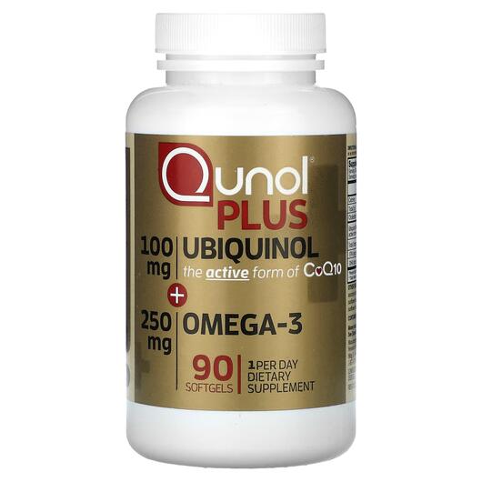 Основное фото товара Омега 3, Plus Ubiquinol + Omega-3 100 mg + 250 mg, 90 капсул