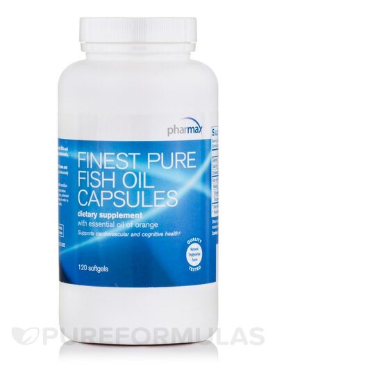 Основное фото товара Pharmax, Омега 3, Finest Pure Fish Oil Orange Flavor, 120 капсул