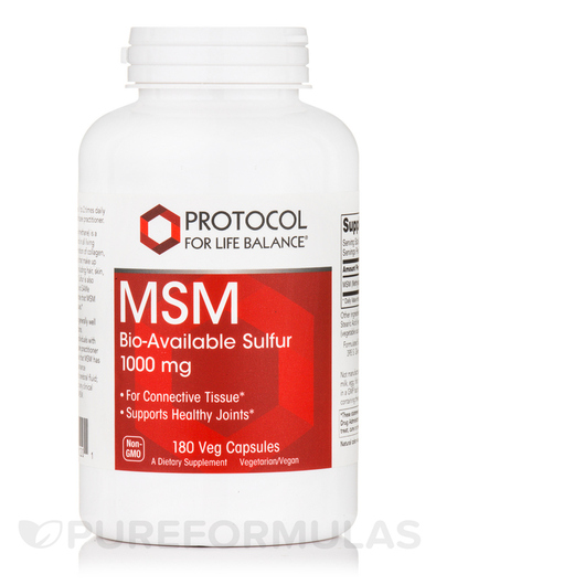 Основное фото товара Метилсульфонилметан МСМ, MSM 1000 mg, 180 капсул