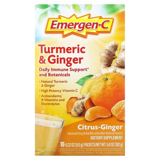 Основное фото товара Turmeric & Ginger Citrus-Ginger 18, Экстракт корня куркумы, 9