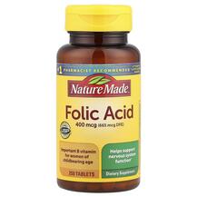 Folic Acid 400 mcg Витамин B9 Фолиевая кислота