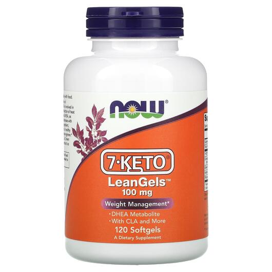 Основное фото товара NOW, 7-Кето-ДГЭА, 7-Keto LeanGels 100 mg, 120 капсул