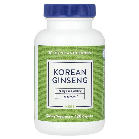 Основное фото товара TheVitaminShoppe, Корейський женьшень, Korean Ginseng, 120 капсул