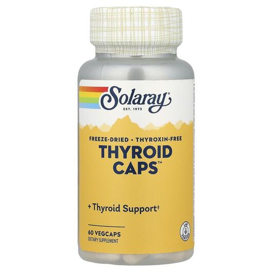 Основное фото товара Поддержка щитовидной, Freeze Dried Thyroid Caps, 60 капсул