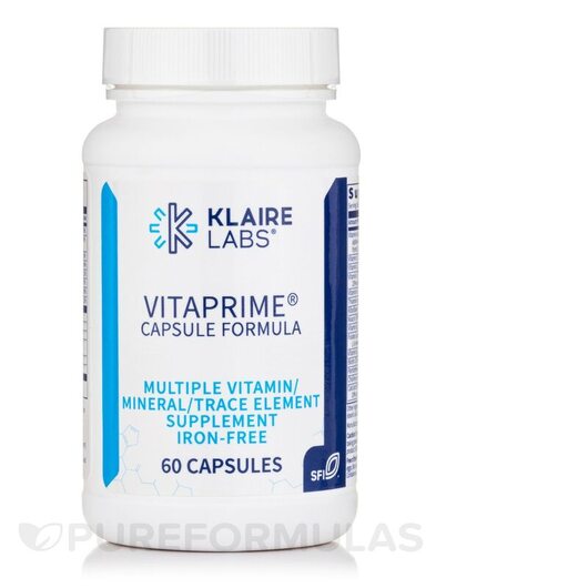 Основное фото товара Железо, VitaPrime Capsule Formula Iron-Free, 60 капсул