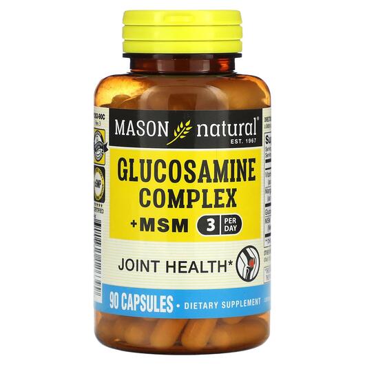Основное фото товара Глюкозамин Хондроитин, Glucosamine Complex + MSM, 90 капсул