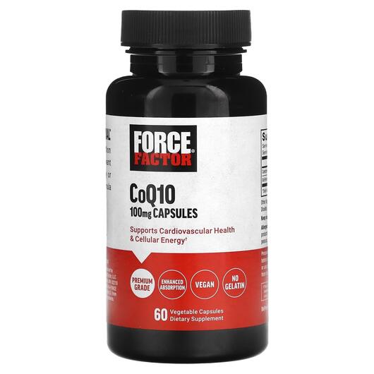 Основное фото товара Force Factor, Коэнзим CoQ10, CoQ10 100 mg, 60 капсул