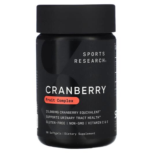 Основное фото товара Sports Research, Клюква, Cranberry Concentrate 250 mg, 90 капсул