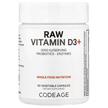 Фото товара CodeAge, Витамин D3, Raw Vitamin D3+ 5000 IU, 60 капсул