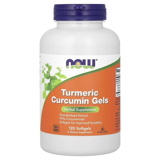 Основное фото товара NOW, Куркумин, Curcumin, 120 капсул