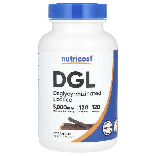 Основне фото товара Nutricost, DGL 5000 mg, Лакриця, 120 капсул