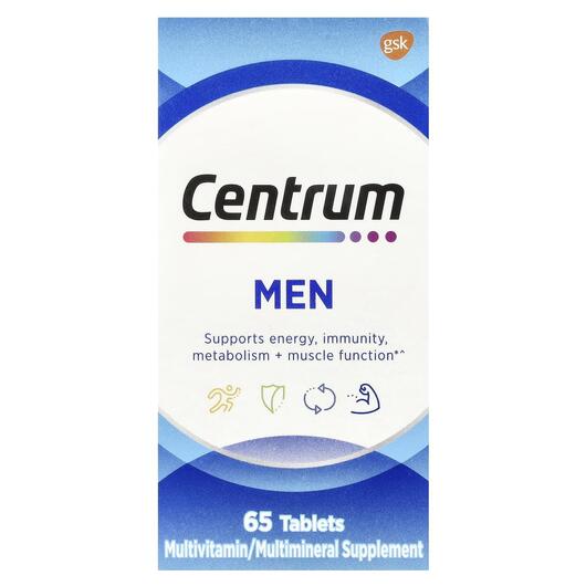 Основное фото товара Centrum, Витамины для мужчин, Men Multivitamin, 65 таблеток