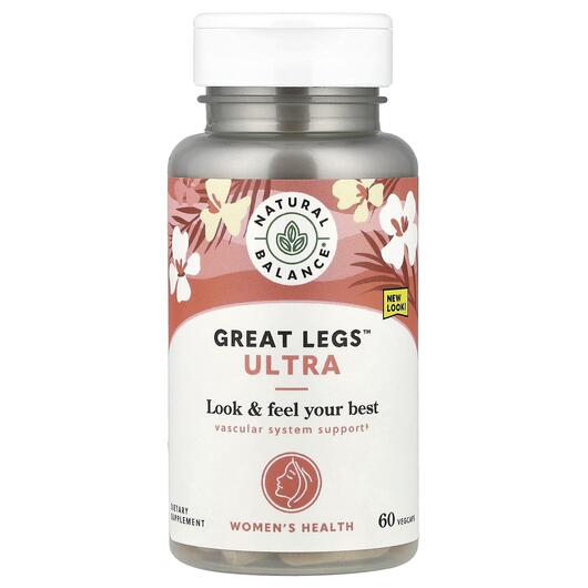 Основное фото товара Поддержка вен ног, Great Legs Ultra Vein Formula, 60 капсул