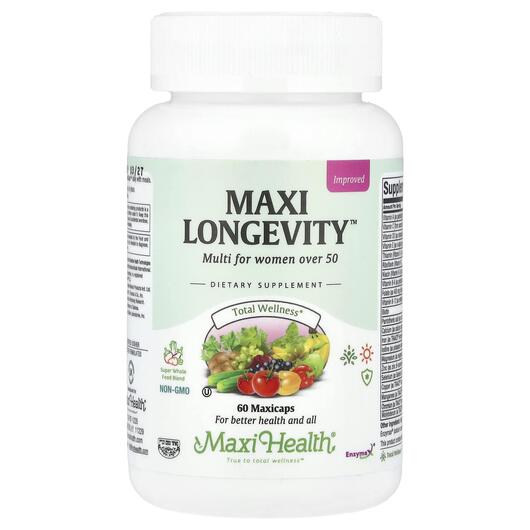 Основное фото товара Maxi Longevity Multi For Women, Витамины для женщин 50+, 60 капсу