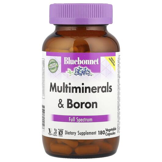 Основное фото товара Минералы с Бором, Multiminerals Plus Boron, 180 капсул