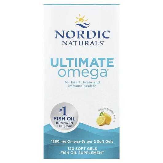 Основное фото товара Ультимейт Омега, Ultimate Omega 1280 mg, 120 капсул