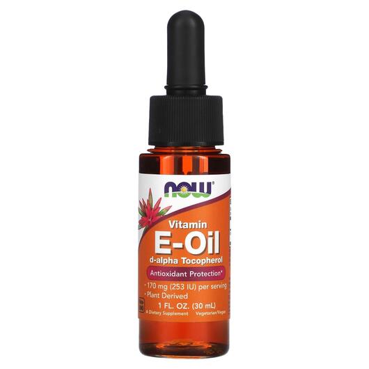 Основное фото товара NOW, Витамин Е, Natural E-Oil, 30 мл