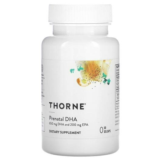 Основное фото товара Thorne, ДГК, Prenatal DHA, 60 капсул