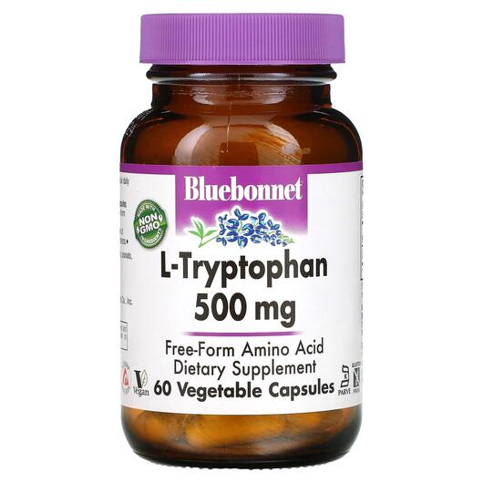 Основное фото товара Bluebonnet Nutrition, L-Триптофан, L-Tryptophan 500 mg, 60 капсул