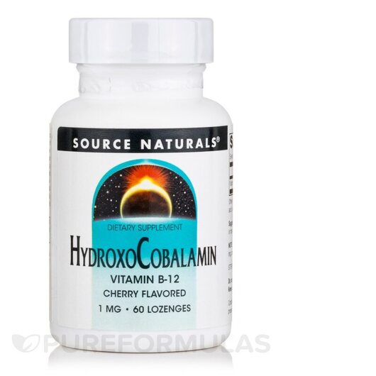 Основное фото товара HydroxoCobalamin Vitamin B-12 1 mg Cherry Flavored, Витамин B, 60