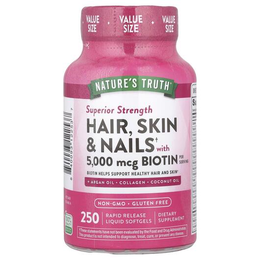 Основне фото товара Hair Skin &, Шкіра нігті волосся, 250 Rapid Release Liquid So