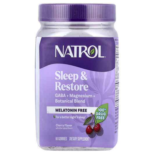 Основное фото товара Sleep & Restore Gummies Melatonin Free, Поддержка сна, 60 таб