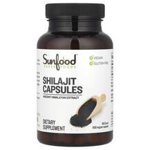 Raw Shilajit 500 mg Шилайт Sunfood 90 капсул
