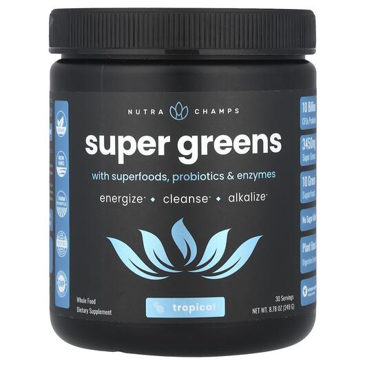 Основное фото товара Super Greens With Superfoods Probiotics & Enzymes, Суперфуд, 