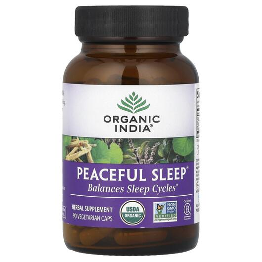 Основное фото товара Organic India, Поддержка сна, Peaceful Sleep, 90 капсул