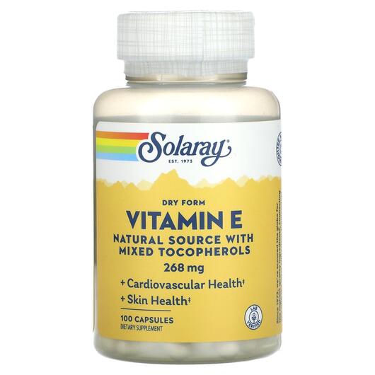 Основное фото товара Витамин E Токоферолы, Dry Form Vitamin E 268 mg, 100 капсул