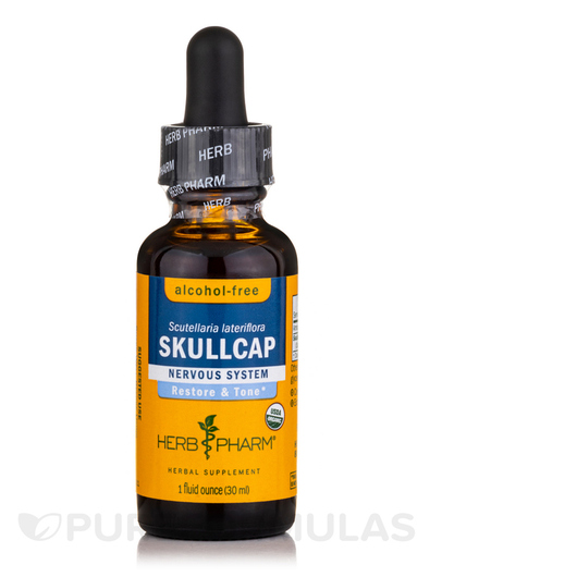 Основное фото товара Herb Pharm, Шлемник, Skullcap Alcohol-Free, 29.6 мл