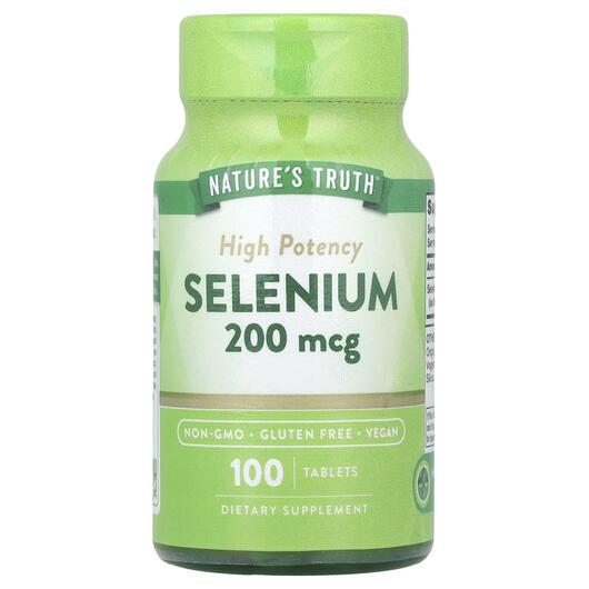 Основное фото товара Nature's Truth, Селен 200 мкг, Selenium 200 mcg, 100 таблето