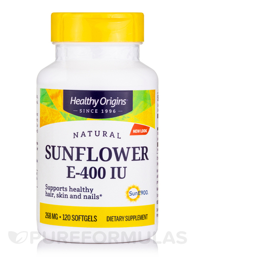 Основное фото товара Vitamin E 400 IU Sunflower Sun E, Витамин E Токоферолы, 120 капсу