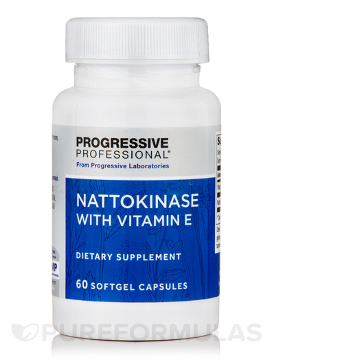 Основное фото товара Витамин E Токоферолы, Nattokinase with Vitamin E, 60 капсул