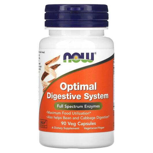 Основное фото товара NOW, Пробиотики, Optimal Digestive System, 90 капсул