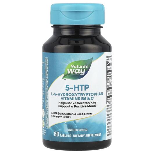 Основное фото товара Nature's Way, 5-гидрокситриптофан 50 мг, 5-HTP 50 mg, 60 таб