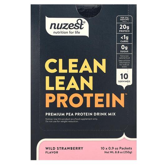Основное фото товара Clean Lean Protein Wild Strawberry 10, Гороховый Протеин, 25 g Ea