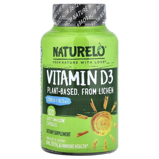 Основное фото товара Naturelo, Витамин D3, Vitamin D3 62.5 mcg 2500 IU, 120 капсул